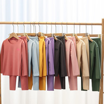 Girls spring and autumn warm underwear set Childrens pajamas Large childrens autumn clothes autumn pants warm inner wear two-piece set