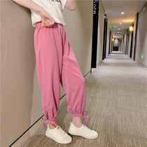 Childrens anti-mosquito pants Girls  mobile ice silk summer thin spring little girl bloomers summer pants tide