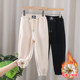 Girls' pants winter wear 2022 new fleece pants girls big boys winter autumn and winter sweatpants boys sports pants