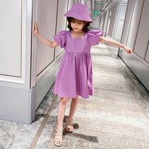 Girls dress summer dress 2021 new foreign style net red girl summer super fairy skirt childrens summer princess dress