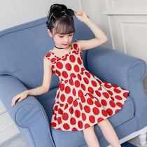 Girls dress summer 2021 new childrens clothing little girl net red princess dress foreign style childrens summer skirt tide