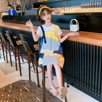 Girls dress summer dress 2021 new large childrens clothing skirt Childrens summer little girl foreign princess long dress tide