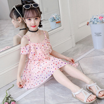 Girls dress 2021 new summer dress little girl net red princess dress Western style childrens summer suspender skirt tide