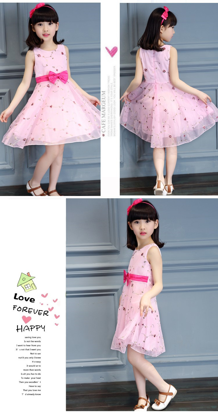 Cô gái mùa hè ăn mặc 2018 trẻ em mới của quần áo cô bé công chúa váy trẻ em mùa hè váy nước ngoài váy Hàn Quốc phiên bản của thủy triều