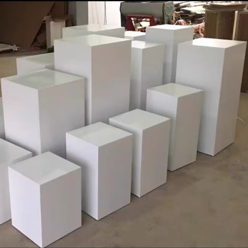 Photography Cube Geometric Object Photo Prop Wooden Stump Square Cube Rectangular White Block Apple Box Photography Display Stand