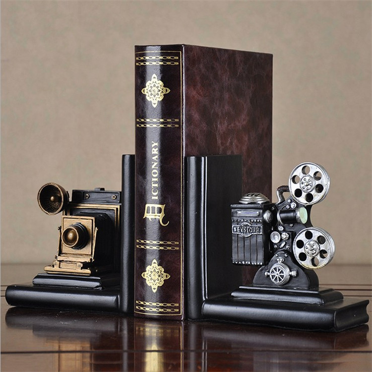 American Retro Book House Bookcase Office Crafts Decorations Pendulum camera Book standout books by book blocking-Taobao