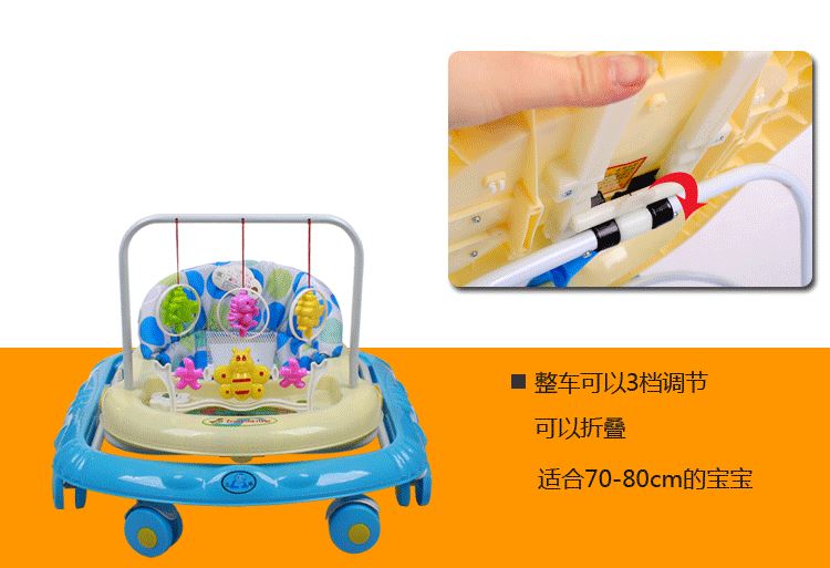 Baby walker xe đẩy có thể gắn kết 6-7-18 tháng đa chức năng chống rollover bé giúp trẻ em âm nhạc