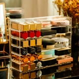 Помада, настольная косметическая коробка для хранения, вместительный и большой туалетный столик, популярно в интернете