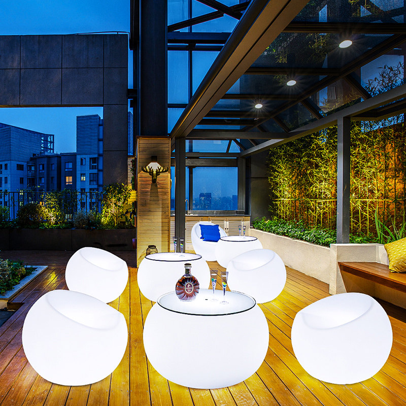 Outdoor table and table combined patio open air light and luxurious table and chairs Creative Leisure mesh red waterproof balcony small table and chairs