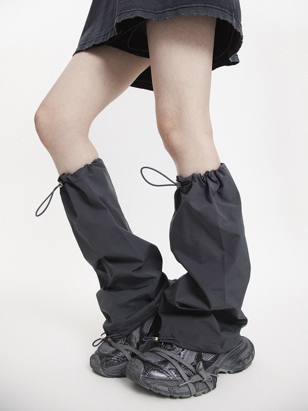 Wch Spring/Summer Rainy Season Travel Strong Waterproof Double Drawstring Adjustable Y2K Hot Girl Style Leg Warmers Socks for Women ins Trend