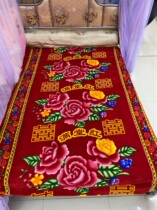 Golden velvet warm quilt cover sheets thick warm bedding warm quilt cover full house red sheets festive