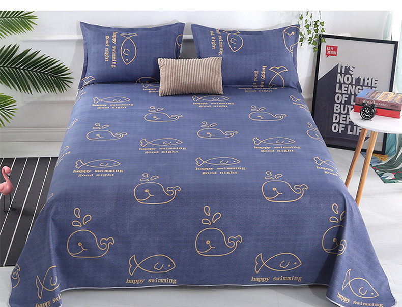 Mùa thu và mùa đông denim dày đơn giản lanh một mảnh nhám giường ký túc xá sinh viên đúp - Khăn trải giường ga giường everon giảm giá