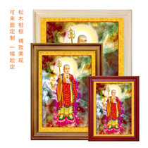 Jiucai Art Custom 0611 Land Tibetan Bodhisattva Tibet Donka Buddha painted solid wood frame frames