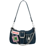 Джинсовая сумка подмышку, демисезонная сумка через плечо, премиум класс