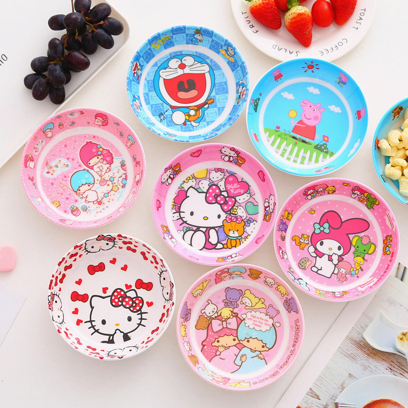 Creative small plate plastic household dipping seasoning snack cold dish fruit snack dried fruit small plate personality cute