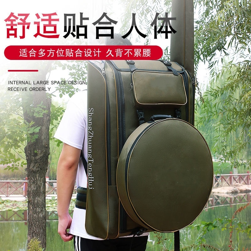 Fishing chair back bag storage thickened multi-function wear-resistant shoulder fishing bag large capacity waterproof new large special bag