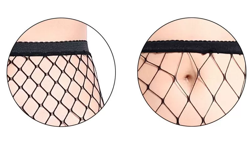 200 kg nữ béo mm cộng với chất béo cộng với kích thước bít tất rỗng garter bít tất legging hở đáy quần tất lưới cá - Vớ