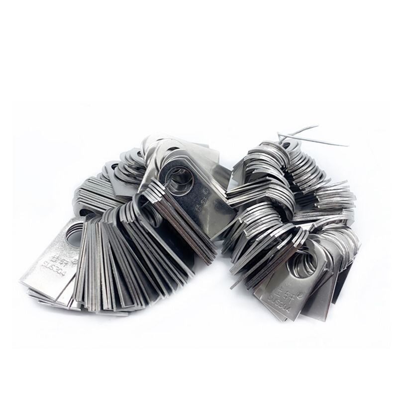 Stainless steel round hole ear piece welding accessories door and window piece ear piece anti-theft net connection hanging piece straight fastening piece