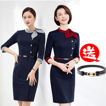 Summer money professional slim body dress dress beauty salon hotel front desk sales department work clothes temperament