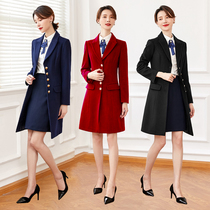 Professional coat sales department wool jacket thickened mid-length chorus overalls tooling jewelry store overalls women winter