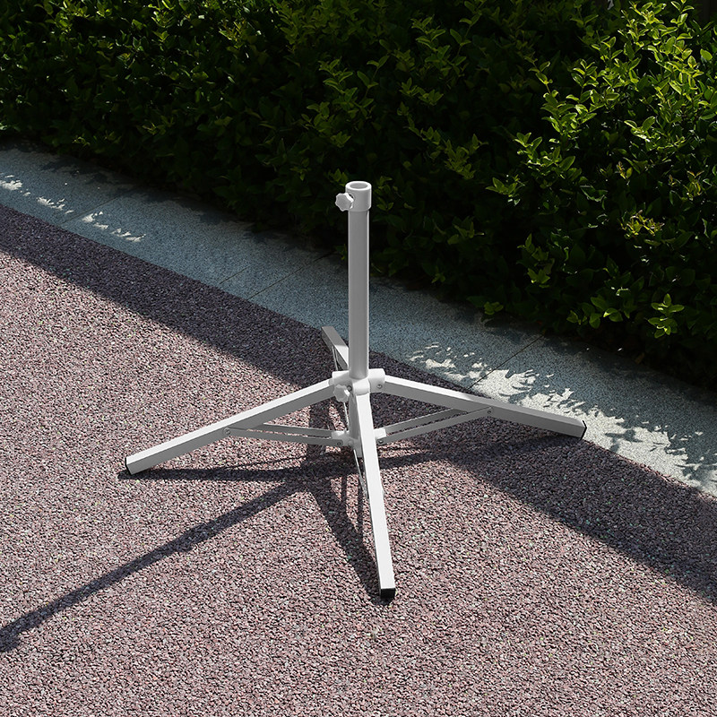 Outdoor beach umbrella pendulum stall large umbrella base 4 feet fixed iron frame base pier sun umbrella folded cross umbrella stand-Taobao