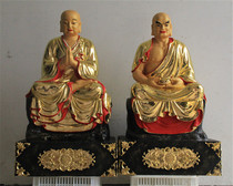 Factory direct sales Buddhist supplies resin Buddha statue 1 meter 1 gold painted eighteen arhars Bodhisattva Temple arhars