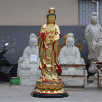 Factory direct sales Temple resin glass Buddha statue 1 meter 8 station to send Zi Guanyin Bodhisattva with backlight to send Zi Guanyin Buddha statue
