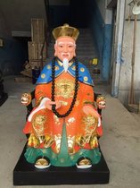 Factory direct sales of Buddha statue resin glass steel gilded painting 1 meter 1 Baojia Xian gold Hu Ye Hu milk Buddha statue
