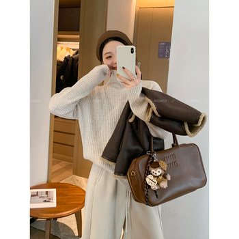 Love manta turtle turtleneck wool sweater for women