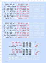 Military model 1:72 Tiger Tiger tank number universal pattern special decal (73313)