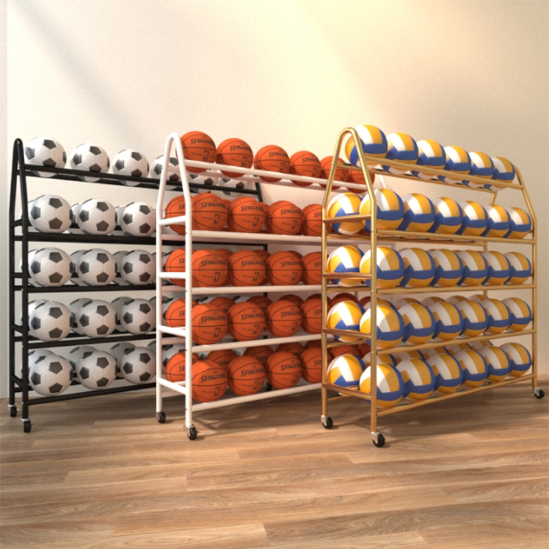 School Kindergarten Basketball Storage Rack, Gymnasium Basketball Rack, Movable Outdoor Football Volleyball Rack Storage Rack