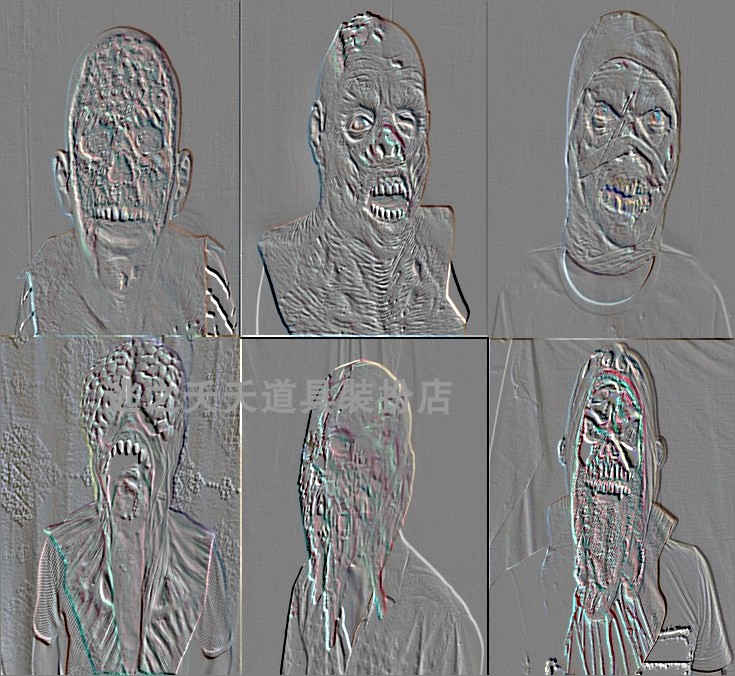 Halloween Horror Mask Hood Adult Haunted House Masquerade Props Dress Up Room Escape NPC Ghost Mask