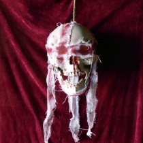 Bloody horror pendant House escape arrangement hanging ghost Halloween bar haunted house props scary simulation skull