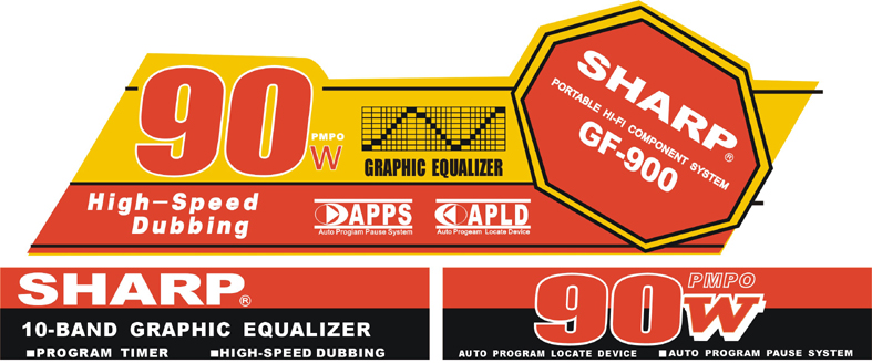 Sharp Recorder GF900 labeling