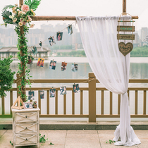 Mori outdoor wedding fragrant fir stake arch frame sub flower door lawn solid wood door flower frame wedding simulation flower props