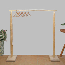 Solid Wood branch combination floor-to-ceiling drying rack single pole hanger bedroom clothing store hanging clothes drying rack