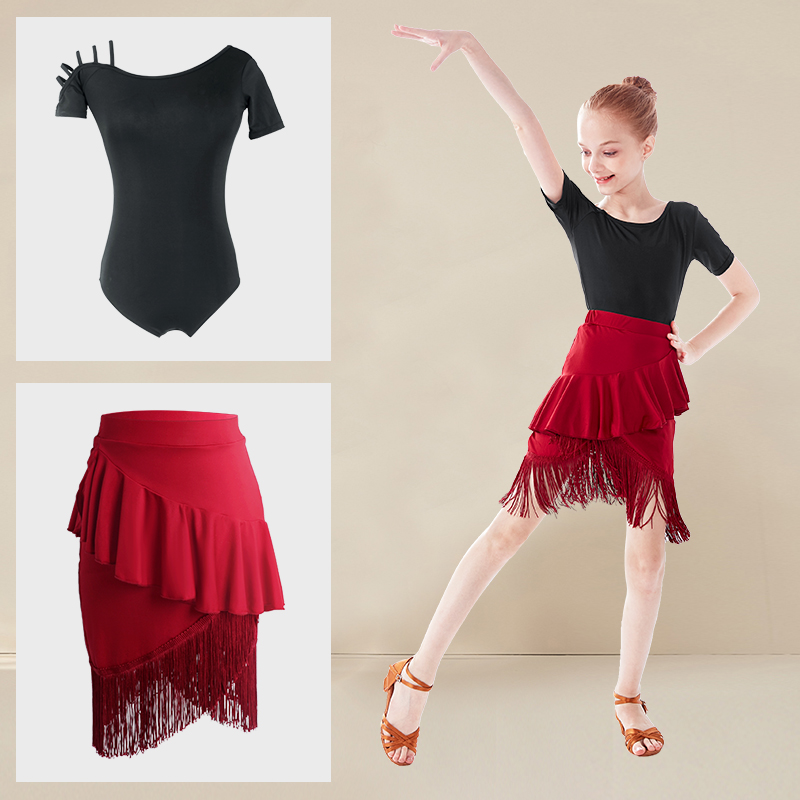 Japanese ZD girl Latin Dance Dress Spring Summer Spring Summer Practice Costume