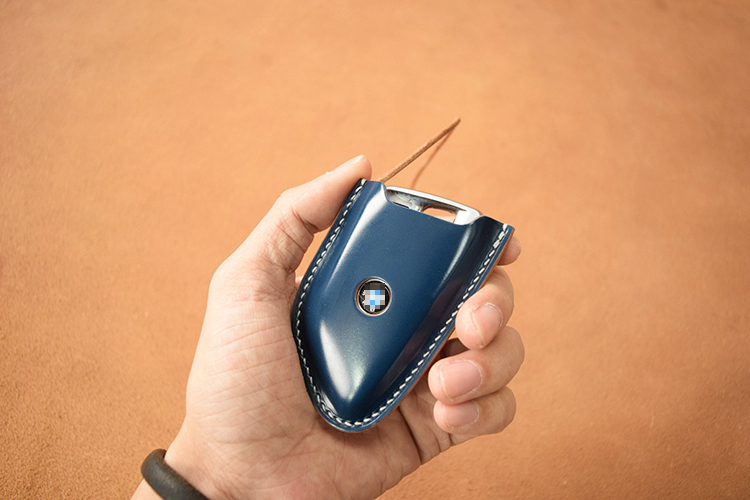 Áp dụng cho Bộ chìa khóa BMW Blade 5 Series X1 X5 X6 Full Horse Hip Leather Handmade Handmade - Trường hợp chính ví móc chìa khóa nữ cá tính