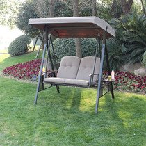 Outdoor swing chair double hanging chair Panama two-person courtyard garden rocking chair Villa hanging basket terrace Swing Swing