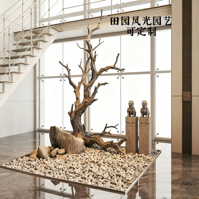 Simulated Dead Tree Sculptures, Decorative Trees with Real Tree Trunks, Entrance Hall Landscaping, Hotel Lobby, Coffee Shop Floor-Standing Ornaments Simulated Dead Tree Sculptures, Decorative Trees with Real Tree Trunks, Entrance Hall Landscaping, Hotel Lobby, Coffee Shop Floor-Standing Ornaments
