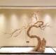 Simulated Dead Tree Carving, Decorative Tree with Real Tree Trunk, Entrance Landscaping, Lobby, Hotel, Coffee Shop, Floor-Standing Ornament