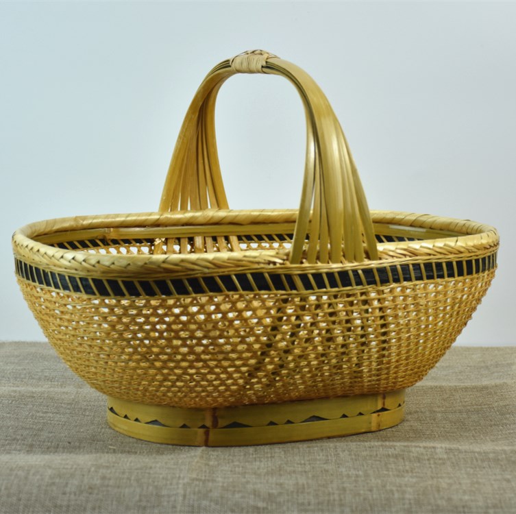 Pure hand bamboo basket buy basket shopping basket egg basket handdresser basket fruit basket basket