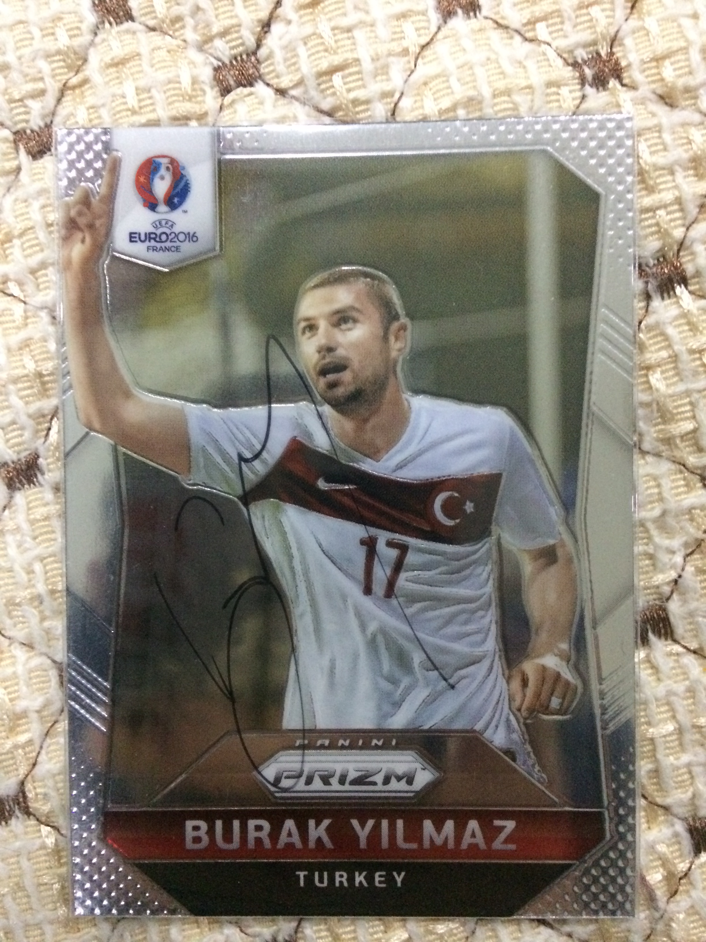 Yilmaz prizm autograph card Turkish striker Beijing Guoan