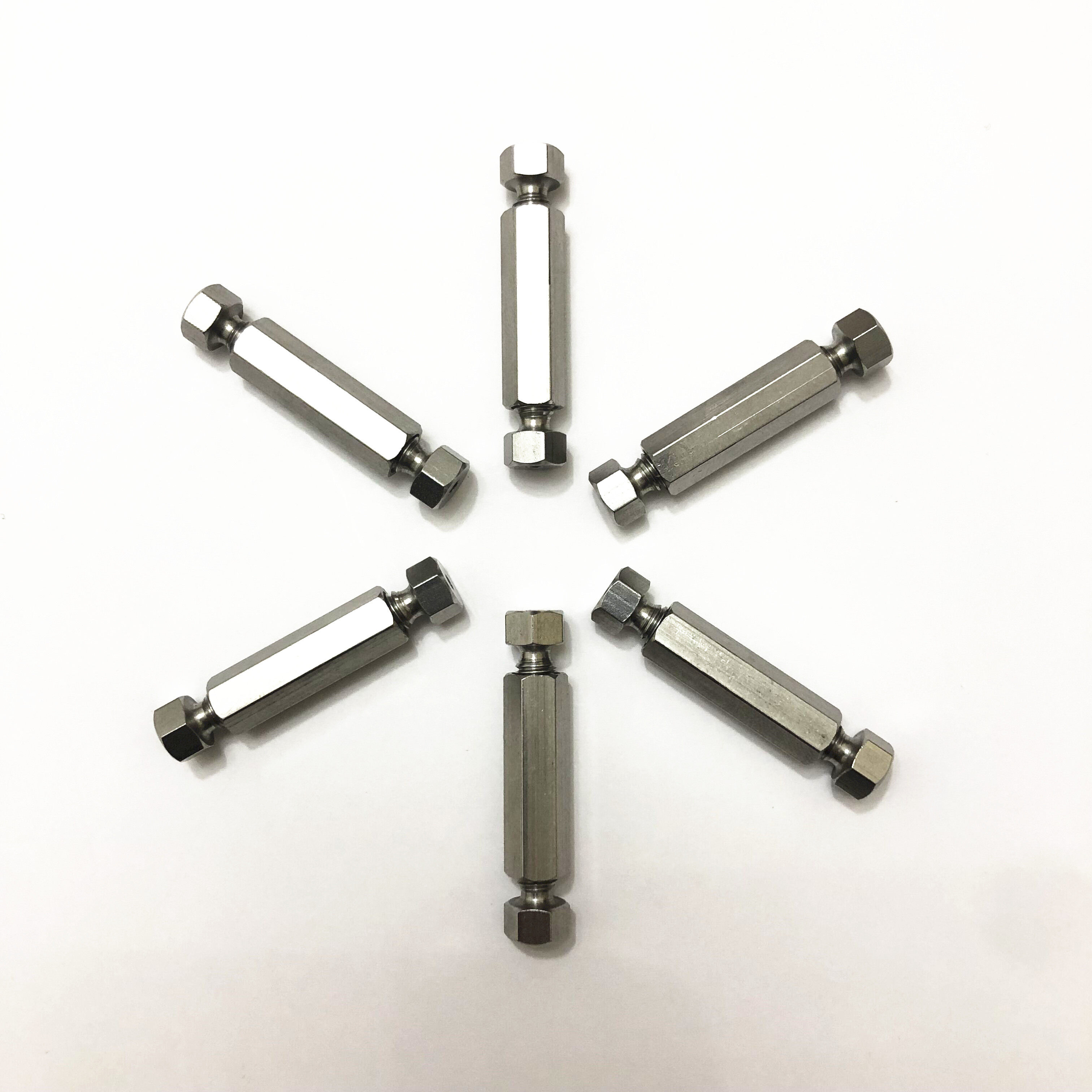 VICI同款色谱1/16英寸管路 单卡套两通刃环密封直通接头316L材质