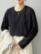 Pure Cotton Long-Sleeved T-Shirt for Women 2026 Spring and Autumn New Women's Casual Loose Top T-Shirt All-Cotton Inner Layer Base Shirt