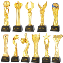 Crystal trophy making resin trophy year-end meeting creative souvenir custom excellent staff Award Competition Award