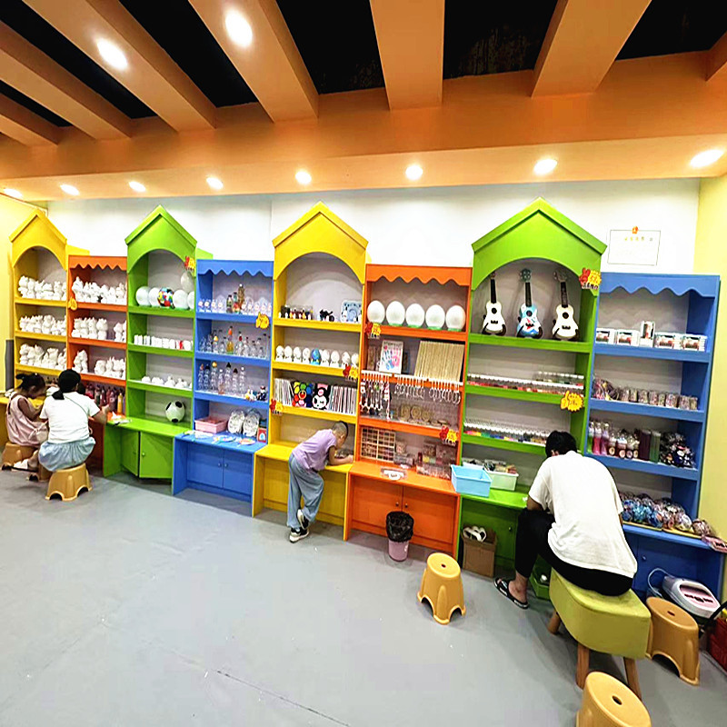 Wooden Shelves, Handmade Educational Toys, Shopping Mall DIY Display Cabinets, Library Picture Book Display Cabinets, Island Cabinets