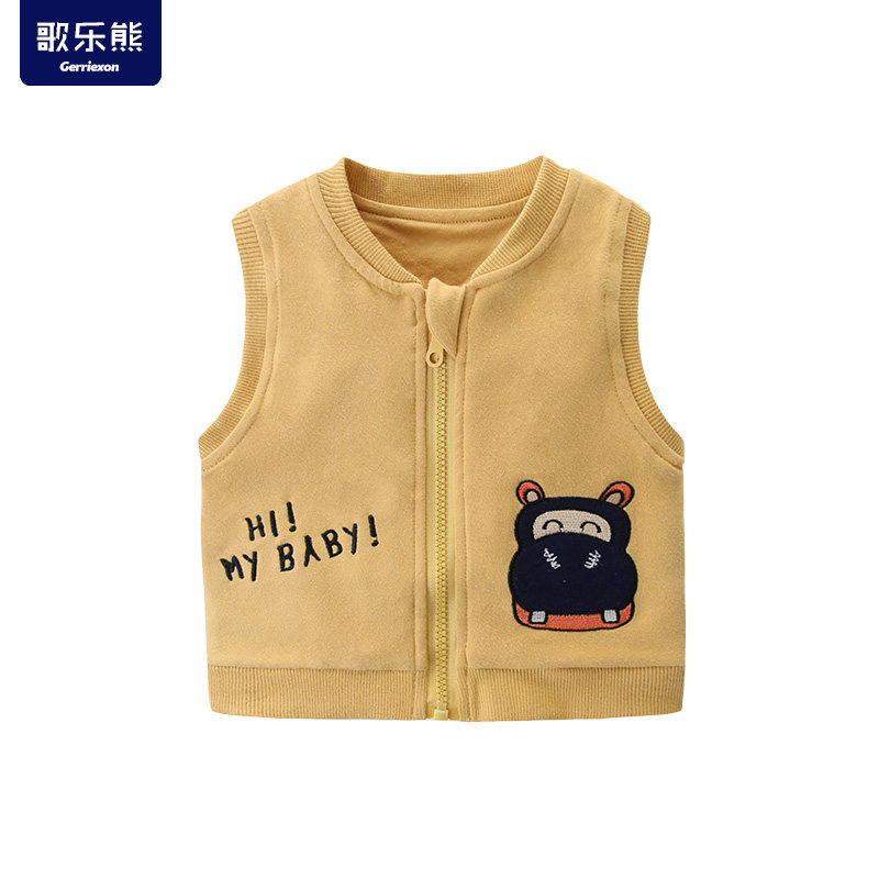 Baby Waistcoat Spring Dress Outside Wearing Acrosican Shoulder child Men's close-fitting light and warm waistcoat female baby vest