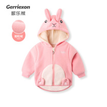 Baby coat polar fleece spring and autumn winter new men and women childrens clothing hooded zipper top baby outwear trend