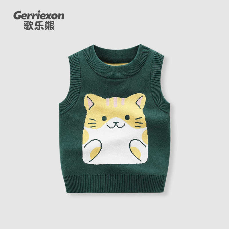 Baby Vest Knitwear Children Autumn and Winter Boys Baby Wool Outerwear Tops Pullover Children's Vest Coat Trendy - Taobao